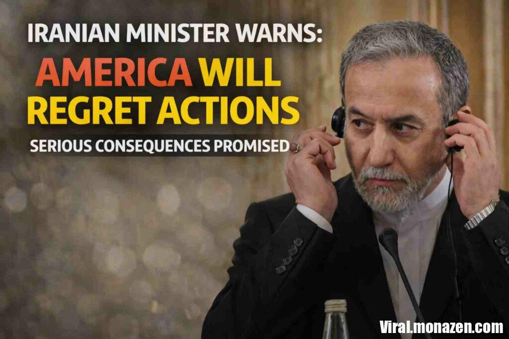 America will regret actions. said iranian minister