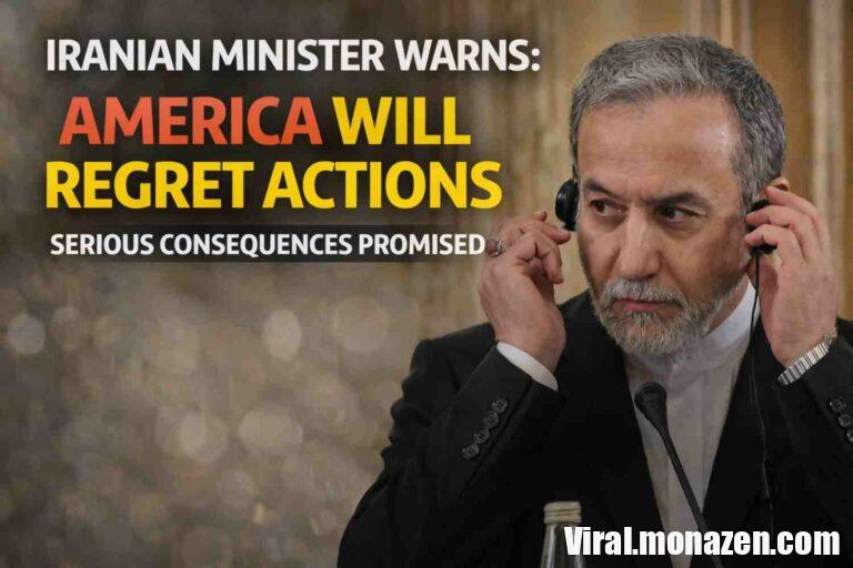 America will regret actions. said iranian minister