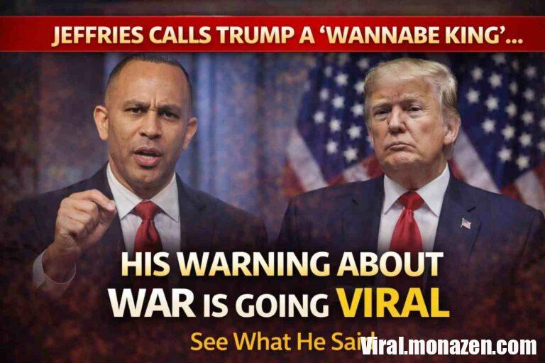 Jeffries warns Trump with viral message
